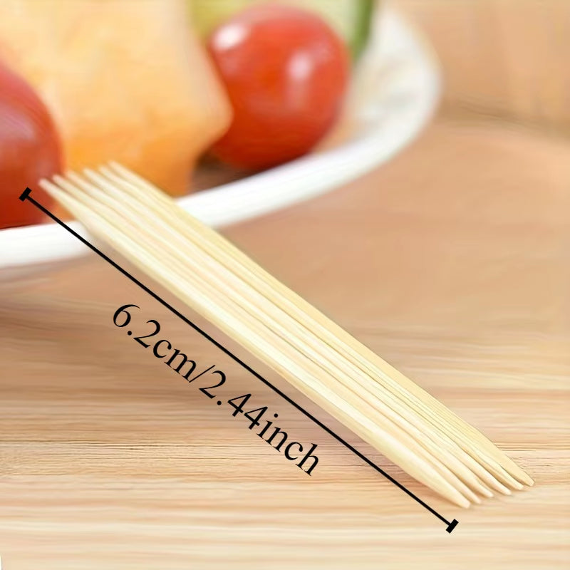 200Pcs/Pack Disposable Toothpick Natural Bamboo Double Headed Toothpick Portable Oral Cleaning Tool Kitchen Restaurant Hotel