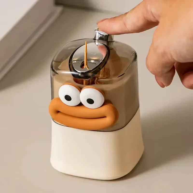 Automatic Pop-Up Toothpick Dispenser Plastic Toothpick Case Box Press Toothpick Storage Box Decorative Toothpick Holder